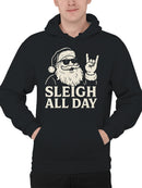Santa Cool Sleigh All Day Men's Hoodie