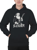 Rocking Santa Sleigher Design Men's Hoodie