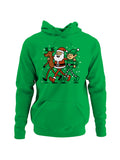 Santa, Elf, Reindeer Holiday Cheer Men's Hoodie