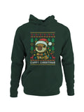 Festive Capybara Christmas Sweater Men's Hoodie