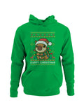 Festive Capybara Christmas Sweater Men's Hoodie