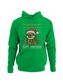 Festive Capybara Christmas Sweater Men's Hoodie