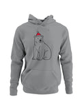 Festive Bear in Christmas Hat Men's Hoodie