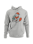 Warm Platypus Holding Coffee Men's Hoodie