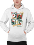 Vintage Christmas Stamp Collection Men's Hoodie