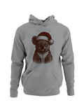 Festive Koala in Santa Hat Men's Hoodie