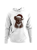 Festive Koala in Santa Hat Men's Hoodie