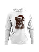 Festive Koala in Santa Hat Men's Hoodie