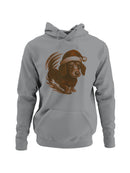 Festive Dachshund in Santa Hat Men's Hoodie
