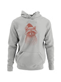 Festive Raccoon with Santa Hat Men's Hoodie