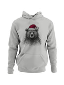Santa Bear with Christmas Hat Men's Hoodie