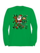 Santa, Elf, Reindeer Holiday Cheer Men's Sweatshirt