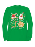 Festive Christmas Cookie Design Men's Sweatshirt