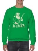 Santa Rock Sleigher Graphic Men's Sweatshirt