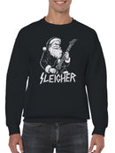 Rocking Santa Sleigher Design Men's Sweatshirt