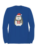 Festive Hedgehog Holiday Cheer Men's Sweatshirt