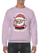 Santa on the Nice List Men's Sweatshirt