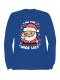 Santa on the Nice List Men's Sweatshirt