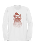 Festive Raccoon with Santa Hat Men's Sweatshirt