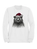 Santa Bear with Christmas Hat Men's Sweatshirt