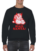 Hail Santa Devilish Holiday Spirit Men's Sweatshirt
