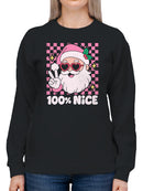 Cool Santa 100% Nice Women's Sweatshirt