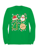 Festive Christmas Cookie Design Women's Sweatshirt