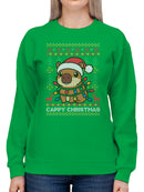 Festive Capybara Christmas Sweater Women's Sweatshirt