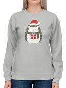 Festive Hedgehog Holiday Cheer Women's Sweatshirt