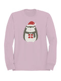 Festive Hedgehog Holiday Cheer Women's Sweatshirt