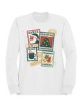 Vintage Christmas Stamp Collection Women's Sweatshirt
