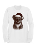 Festive Koala in Santa Hat Women's Sweatshirt