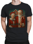 Santa and Mrs. Claus at North Pole Men's T-shirt