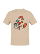 Warm Platypus Holding Coffee Men's T-shirt