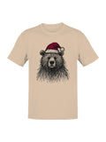 Santa Bear with Christmas Hat Men's T-shirt