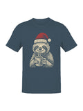 Cozy Christmas Sloth with Cocoa Men's T-shirt