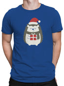 Festive Hedgehog Holiday Cheer Men's T-shirt