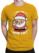 Santa on the Nice List Men's T-shirt