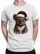 Festive Koala in Santa Hat Men's T-shirt