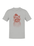 Festive Raccoon with Santa Hat Men's T-shirt