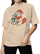 Warm Platypus Holding Coffee Women's T-shirt
