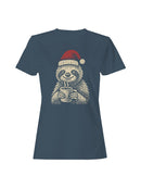 Cozy Christmas Sloth with Cocoa Women's T-shirt