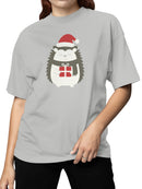 Festive Hedgehog Holiday Cheer Women's T-shirt
