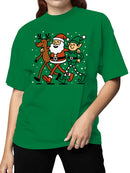 Santa, Elf, Reindeer Holiday Cheer Women's T-shirt