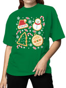 Festive Christmas Cookie Design Women's T-shirt