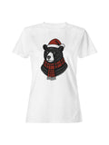 Festive Bear in Santa Hat and Scarf Women's T-shirt