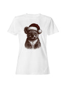 Festive Koala in Santa Hat Women's T-shirt