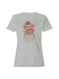 Festive Raccoon with Santa Hat Women's T-shirt