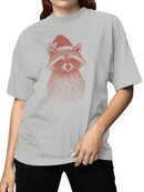 Festive Raccoon with Santa Hat Women's T-shirt