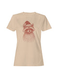 Festive Raccoon with Santa Hat Women's T-shirt